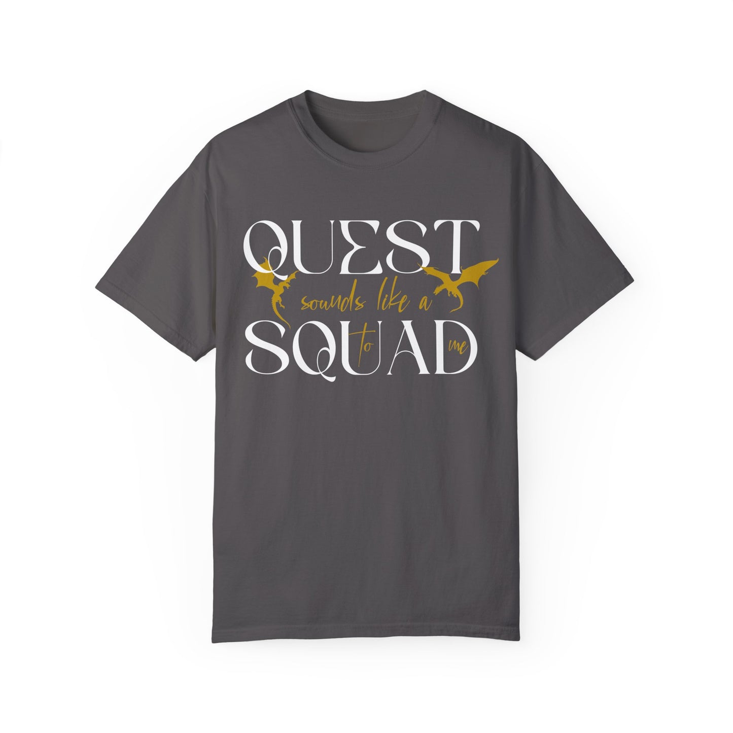 Quest Squad comfort colors shirt/ dragon book inspired/ books and dragons/ lightning wielder