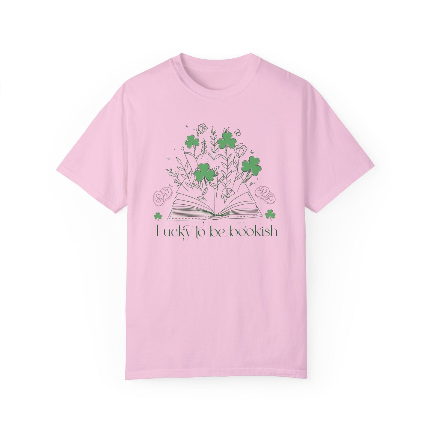 Lucky to Be Bookish Unisex T-Shirt, Perfect for Book Lovers, St. Patrick's Day Gift, Reading Enthusiast Apparel, Literary Gift