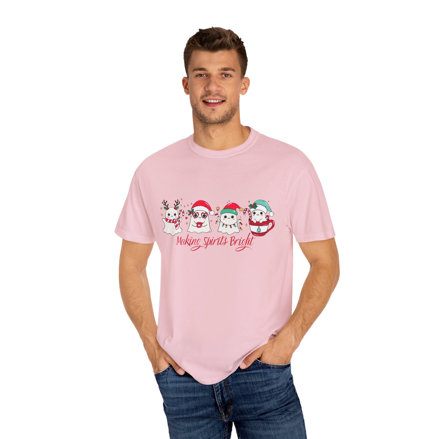 Making Spirits Bright Christmas Characters T-Shirt | Santa Reindeer Snowman Penguin Tee
