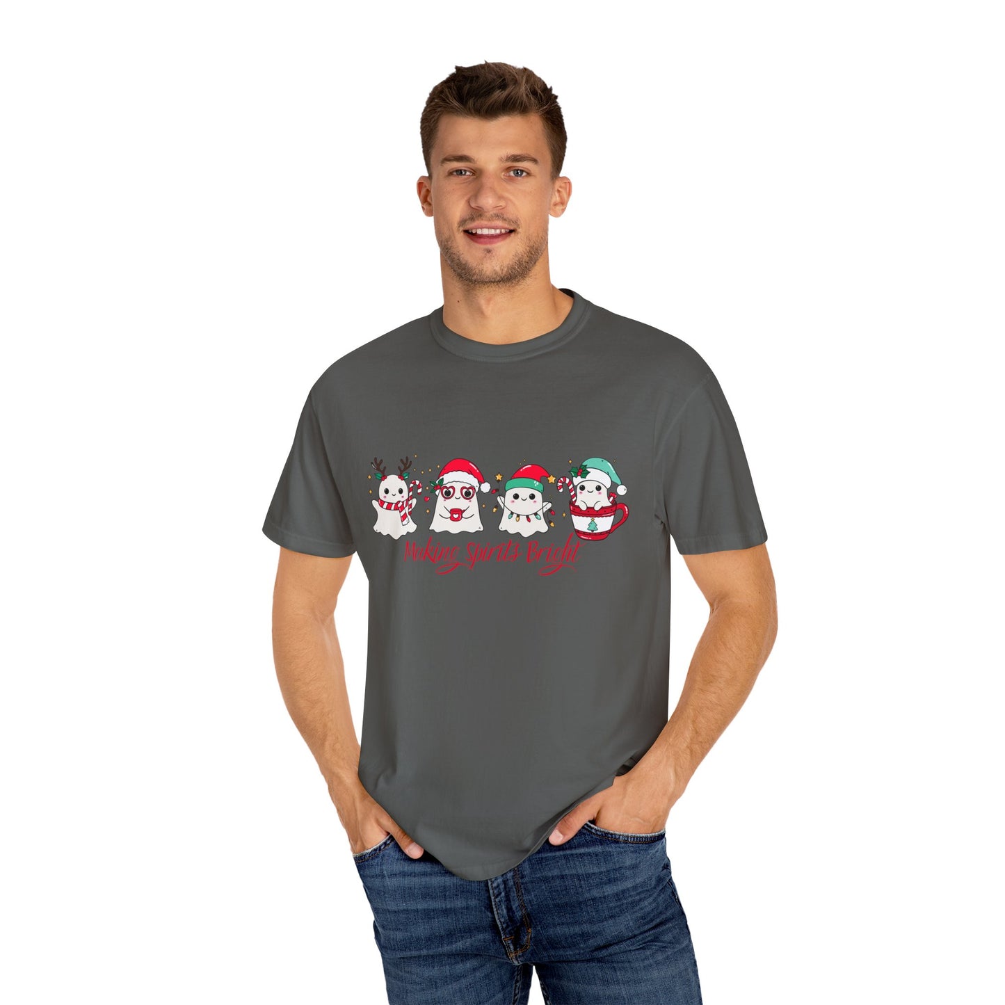 Making Spirits Bright Christmas Characters T-Shirt | Santa Reindeer Snowman Penguin Tee