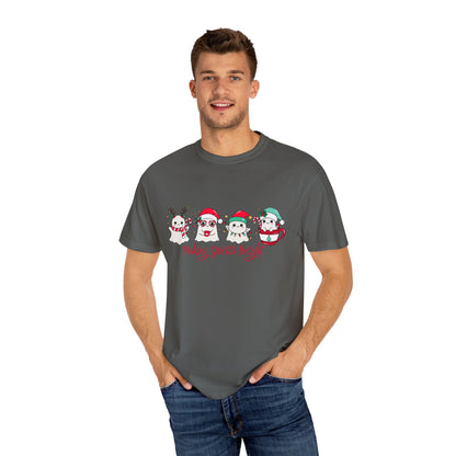 Making Spirits Bright Christmas Characters T-Shirt | Santa Reindeer Snowman Penguin Tee