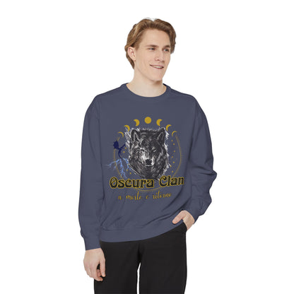 Wolf Clan Sweatshirt, Cozy Unisex Pullover, Nature Lovers Apparel, Gift for Outdoorsy Friends, Celestial Design Sweatshirt