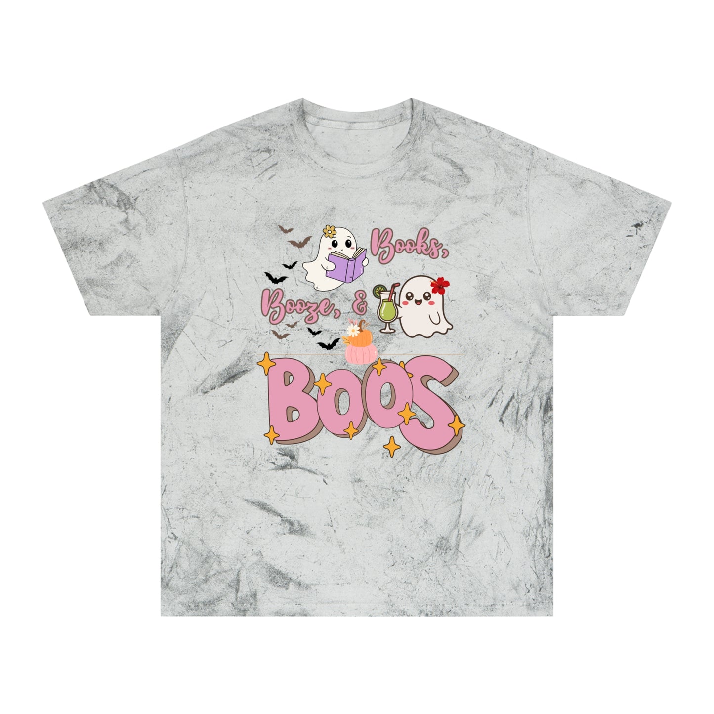 Colorful Ghost T-Shirt for Halloween | Unisex Tee, Fun Halloween Shirt, Boo Crew Apparel, Spooky Season Fashion, Gift for Ghost Lovers