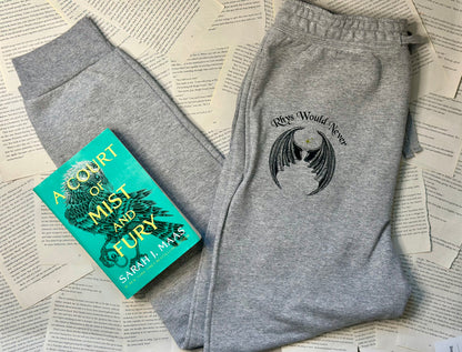 Licensed Rhysand Jogger|  Rhys Would Never | A Court of thorns and roses | High Lord | The Night Court | VELARIS | Sarah J Maas Merch| Rhys