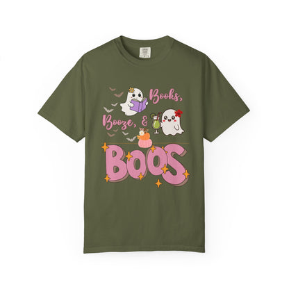Ghostly Vibes Unisex T-Shirt - Perfect for Halloween Celebrations, Book Lovers, Cozy Nights, Casual Wear, and Festivals!