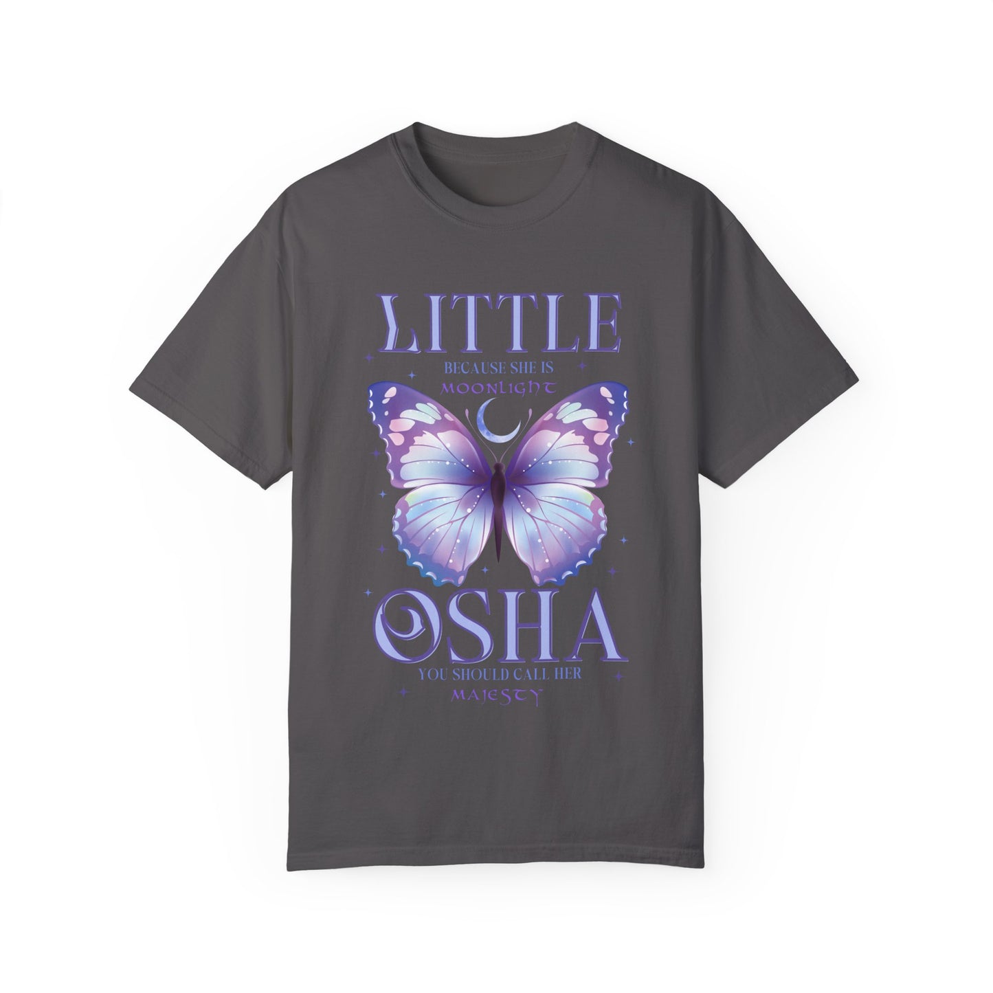 Little Osha Comfort Colors Shirt, Butterfly Moon T-Shirt, Cute Butterfly Tee, Summer Style, Butterfly Lovers Apparel, Magical Graphic Shirt