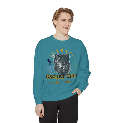 Wolf Clan Sweatshirt, Cozy Unisex Pullover, Nature Lovers Apparel, Gift for Outdoorsy Friends, Celestial Design Sweatshirt
