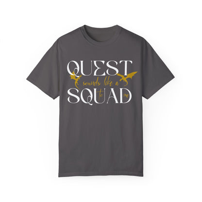 Quest Squad comfort colors shirt/ dragon book inspired/ books and dragons/ lightning wielder