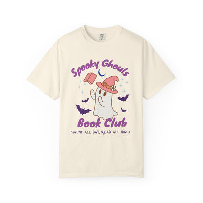 Spooky Ghouls Book Club T-shirt, Halloween Apparel, Ghost Lover Gift, Cozy Reading Tee, Fall Party Wear, Unisex Halloween Shirt