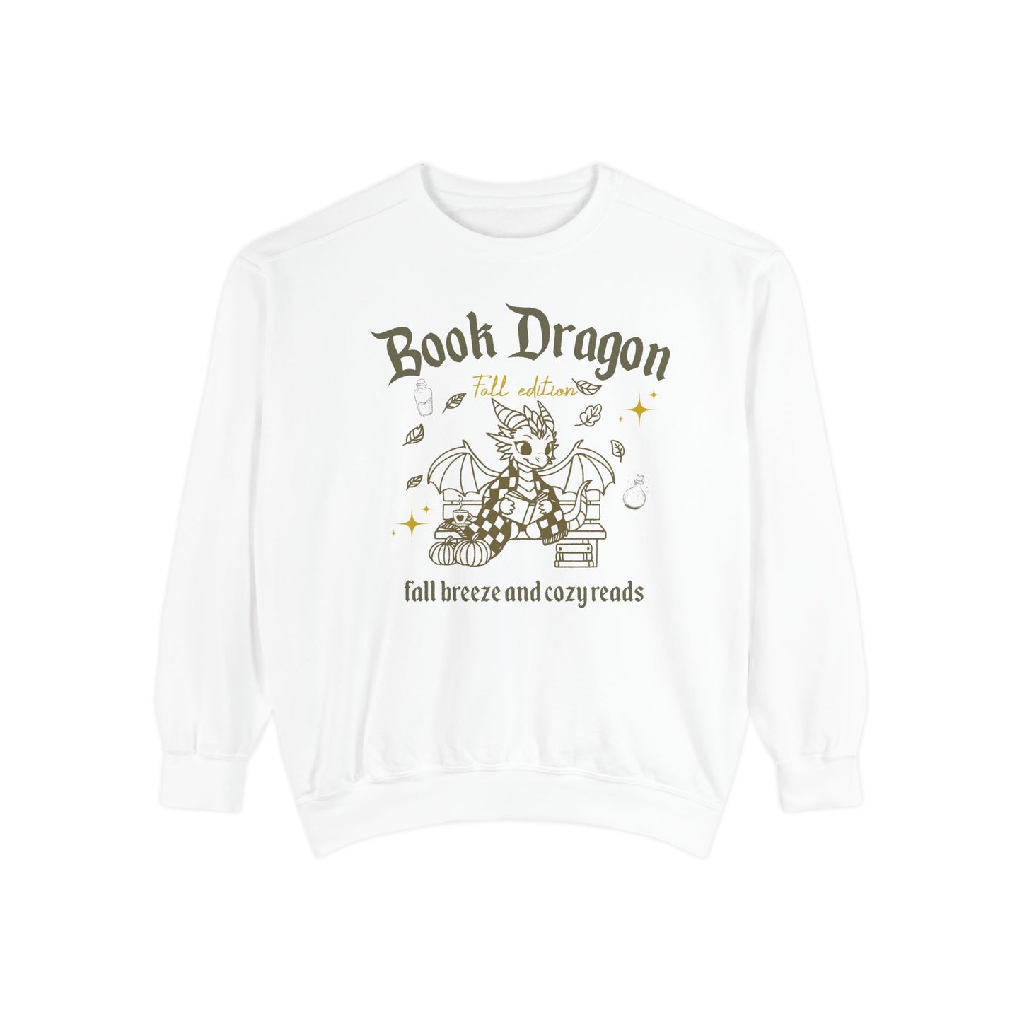 Book Dragon Sweatshirt, Book Lover Fall Bookish Apparel, Literary Gift, Cozy Reading Jumper, Librarian Present
