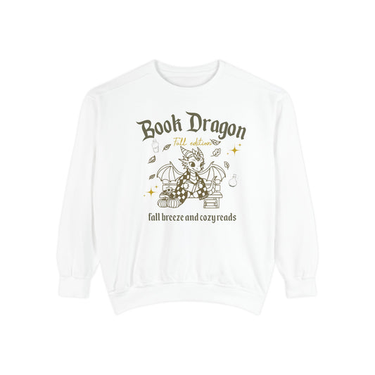 Book Dragon Sweatshirt, Book Lover Fall Bookish Apparel, Literary Gift, Cozy Reading Jumper, Librarian Present