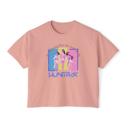 Retro Women's Boxy Tee - Vintage Graphic Tee, Casual Summer Top, Trendy Lounge Wear, Gift for Her, Festival Outfit