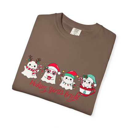 Making Spirits Bright Christmas Characters T-Shirt | Santa Reindeer Snowman Penguin Tee