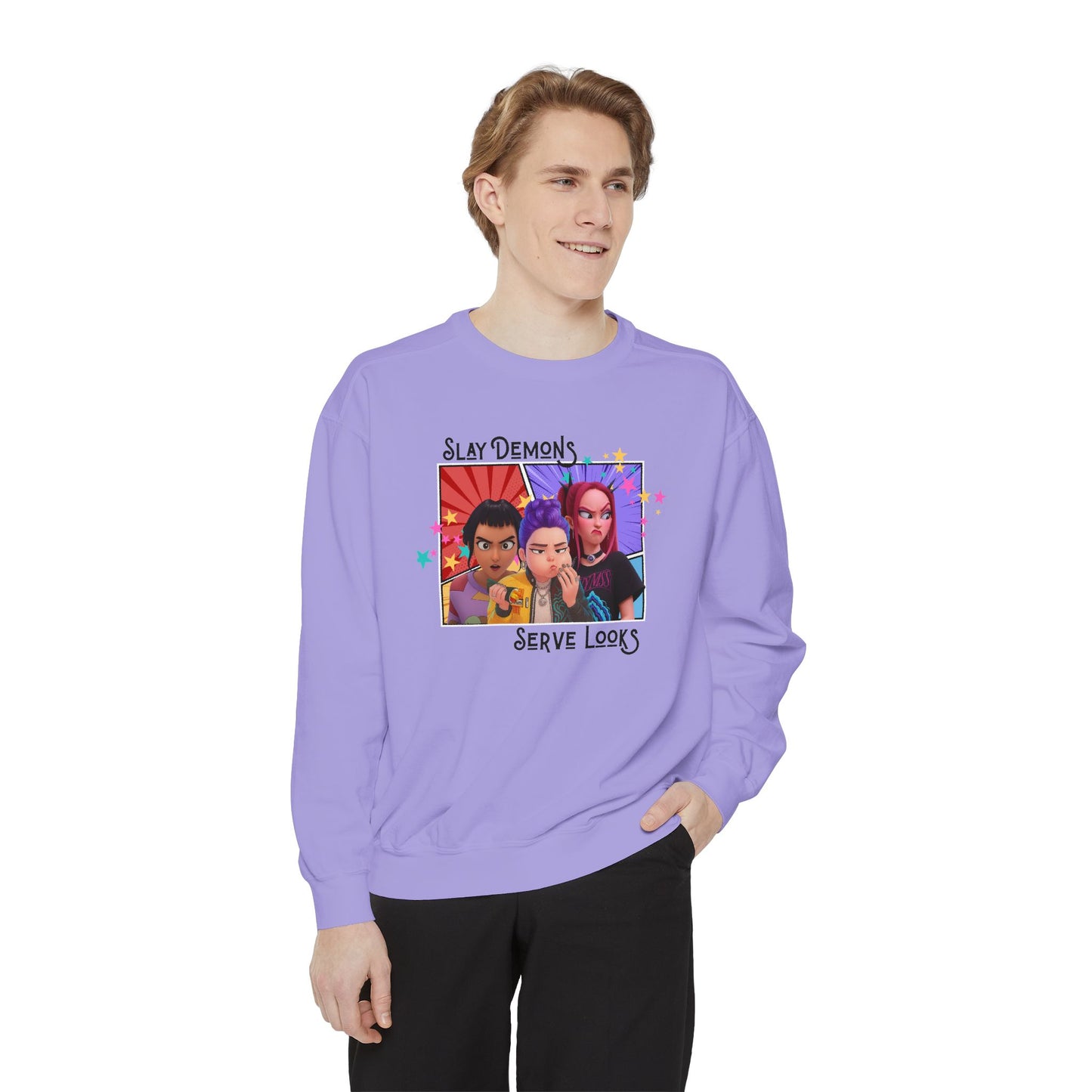 Slay Demons Sweatshirt, Funny Unisex Sweatshirt, Cute Gift for Friends, Trendy Fall Apparel, Casual Fashion Sweatshirt