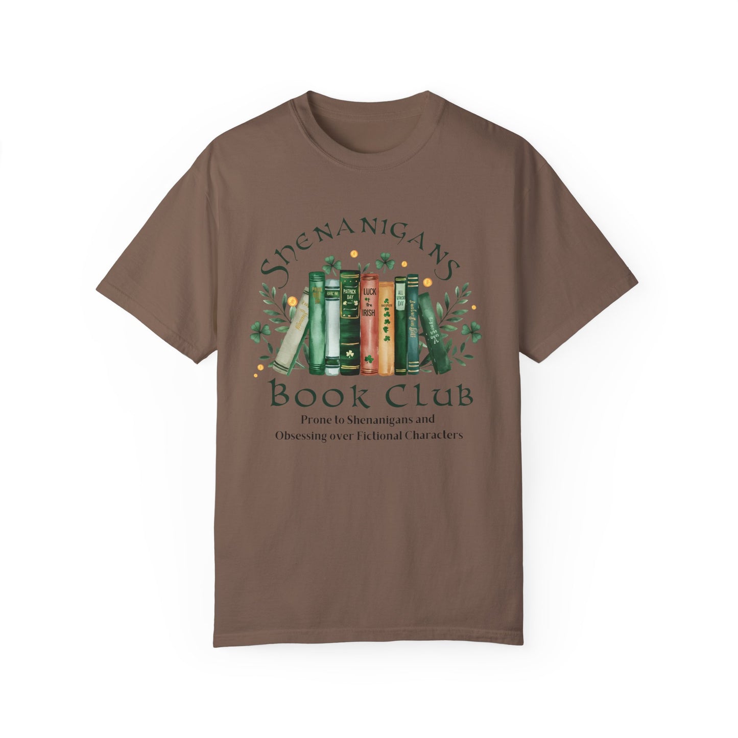Shenanigans Book Club T-Shirt, St Patricks day shirt, Cozy Reading Shirt, Gift for Book Lovers, Literary Humor Tee, Book Club Merchandise