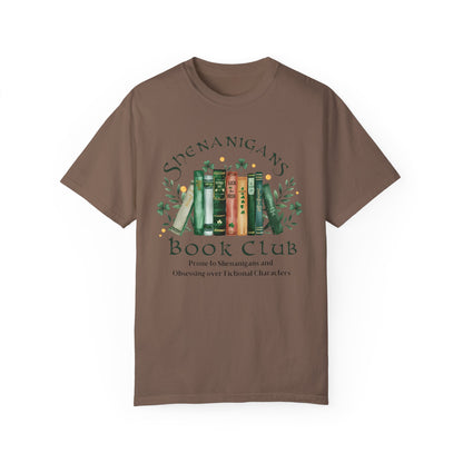 Shenanigans Book Club T-Shirt, St Patricks day shirt, Cozy Reading Shirt, Gift for Book Lovers, Literary Humor Tee, Book Club Merchandise