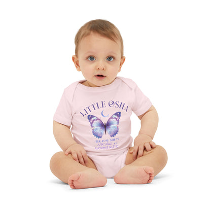 Little Osha Butterfly Infant Onesie Cute Baby Bodysuit for Baby Girls, Newborn Gift, Baby Shower Outfit, Little Osha Design, Milestone