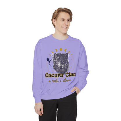 Wolf Clan Sweatshirt, Cozy Unisex Pullover, Nature Lovers Apparel, Gift for Outdoorsy Friends, Celestial Design Sweatshirt