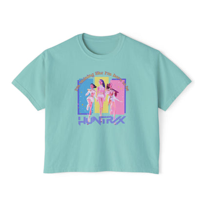 Retro Women's Boxy Tee - Vintage Graphic Tee, Casual Summer Top, Trendy Lounge Wear, Gift for Her, Festival Outfit