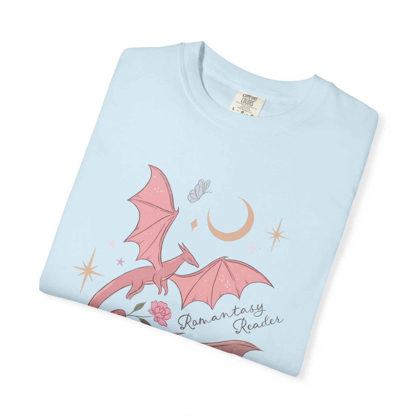 Pink Bat Illustration T-shirt | Crescent Moon, Crystals, Gothic Cute