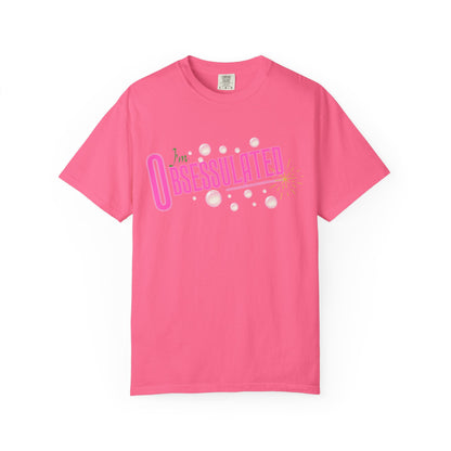 I'm Obsessulated T-shirt | Retro Pink Typography, Bubbles Design