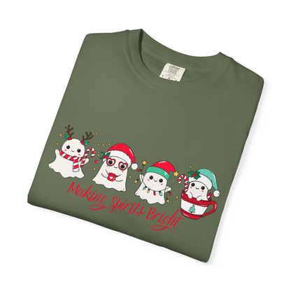 Making Spirits Bright Christmas Characters T-Shirt | Santa Reindeer Snowman Penguin Tee
