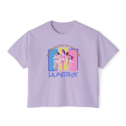 Retro Women's Boxy Tee - Vintage Graphic Tee, Casual Summer Top, Trendy Lounge Wear, Gift for Her, Festival Outfit