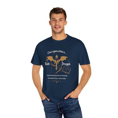 Book Dragon Comfort colors tee, Dragon lover, Gift for Book Lovers, Cozy Reading Shirt, Ideal for Birthdays, book club shirt