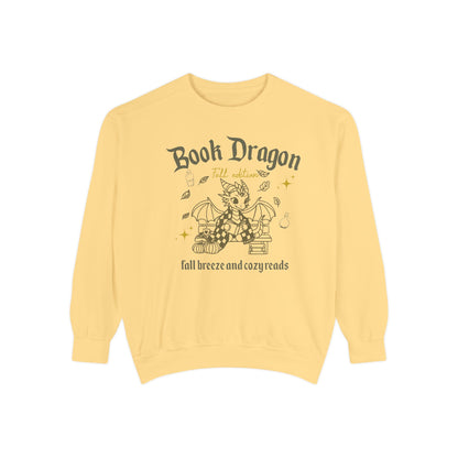Book Dragon Sweatshirt, Book Lover Fall Bookish Apparel, Literary Gift, Cozy Reading Jumper, Librarian Present