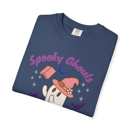 Spooky Ghouls Book Club T-shirt, Halloween Apparel, Ghost Lover Gift, Cozy Reading Tee, Fall Party Wear, Unisex Halloween Shirt