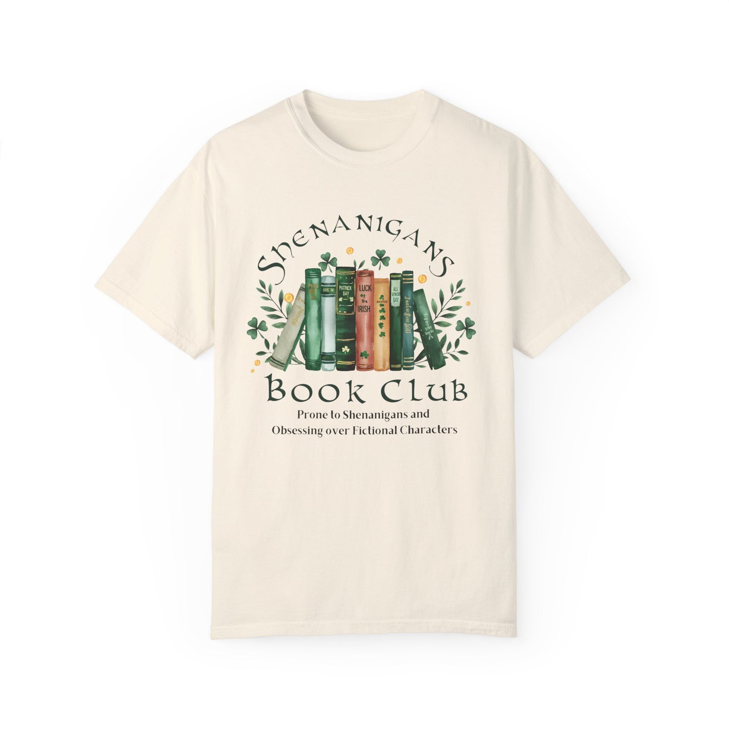 Shenanigans Book Club T-Shirt, St Patricks day shirt, Cozy Reading Shirt, Gift for Book Lovers, Literary Humor Tee, Book Club Merchandise