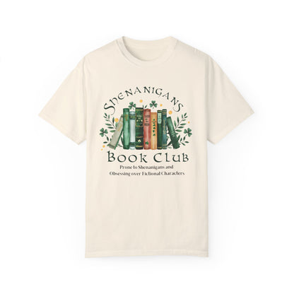 Shenanigans Book Club T-Shirt, St Patricks day shirt, Cozy Reading Shirt, Gift for Book Lovers, Literary Humor Tee, Book Club Merchandise