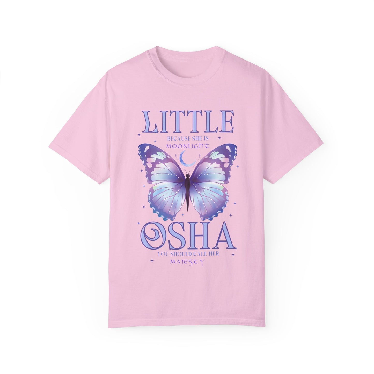 Little Osha Comfort Colors Shirt, Butterfly Moon T-Shirt, Cute Butterfly Tee, Summer Style, Butterfly Lovers Apparel, Magical Graphic Shirt