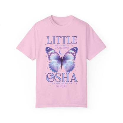 Little Osha Comfort Colors Shirt, Butterfly Moon T-Shirt, Cute Butterfly Tee, Summer Style, Butterfly Lovers Apparel, Magical Graphic Shirt