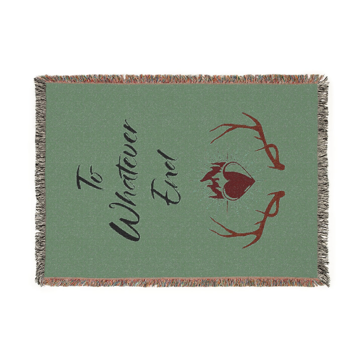 Licensed throne of glass Cozy Woven Blanket | To Whatever End | Perfect for Home Decor, Gifts, Throw Blanket, Rustic Vibes, Comfort, Sarah j Maas merch