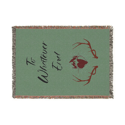 Licensed throne of glass Cozy Woven Blanket | To Whatever End | Perfect for Home Decor, Gifts, Throw Blanket, Rustic Vibes, Comfort, Sarah j Maas merch