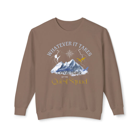 Quest Squad comfort colors sweatshirt/ dragon book inspired/ books and dragons/ lightning wielder/ ridoc quest squad/ onyx storm book