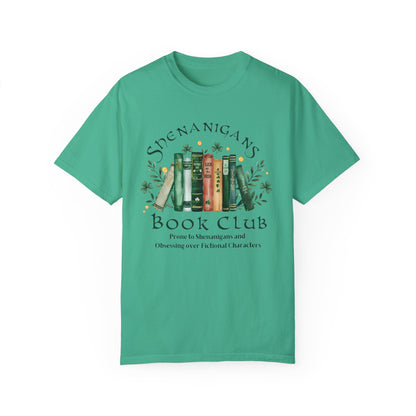 Shenanigans Book Club T-Shirt, St Patricks day shirt, Cozy Reading Shirt, Gift for Book Lovers, Literary Humor Tee, Book Club Merchandise