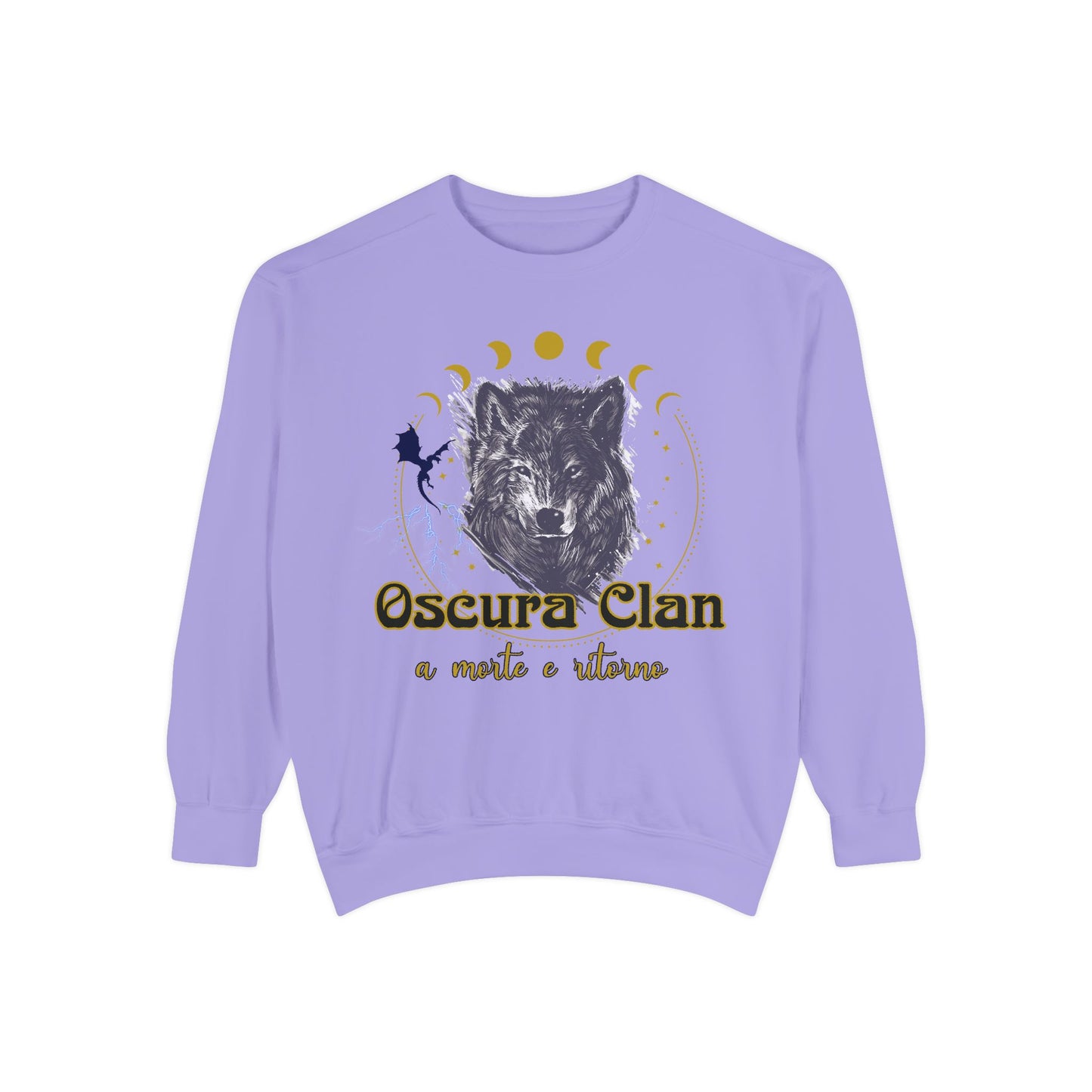Wolf Clan Sweatshirt, Cozy Unisex Pullover, Nature Lovers Apparel, Gift for Outdoorsy Friends, Celestial Design Sweatshirt