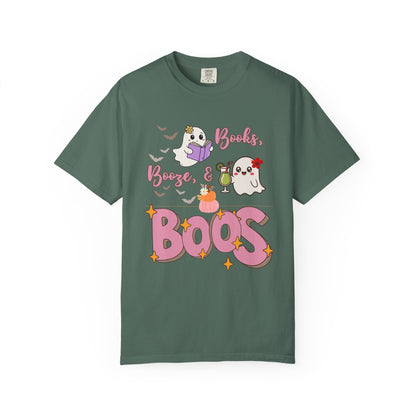 Ghostly Vibes Unisex T-Shirt - Perfect for Halloween Celebrations, Book Lovers, Cozy Nights, Casual Wear, and Festivals!