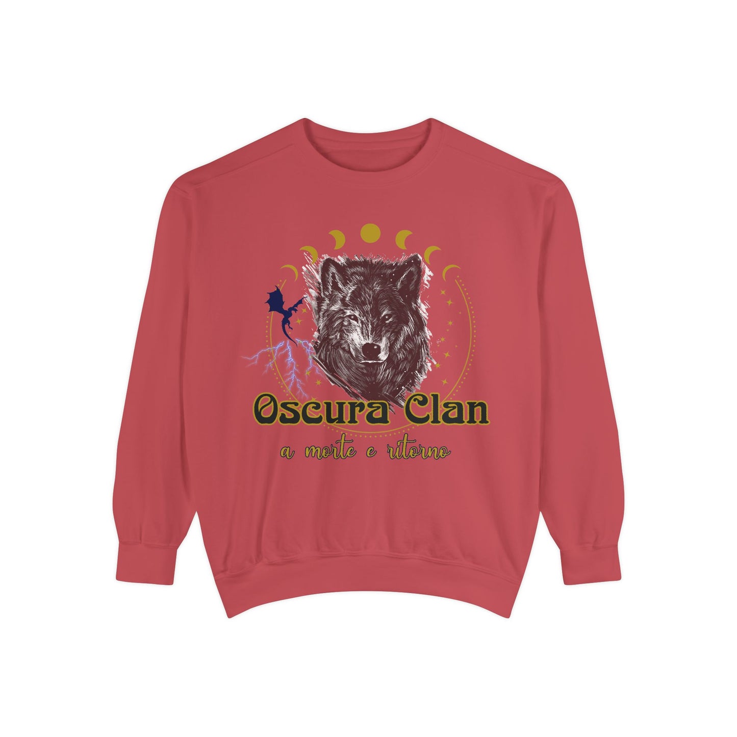 Wolf Clan Sweatshirt, Cozy Unisex Pullover, Nature Lovers Apparel, Gift for Outdoorsy Friends, Celestial Design Sweatshirt