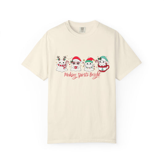 Making Spirits Bright Christmas Characters T-Shirt | Santa Reindeer Snowman Penguin Tee