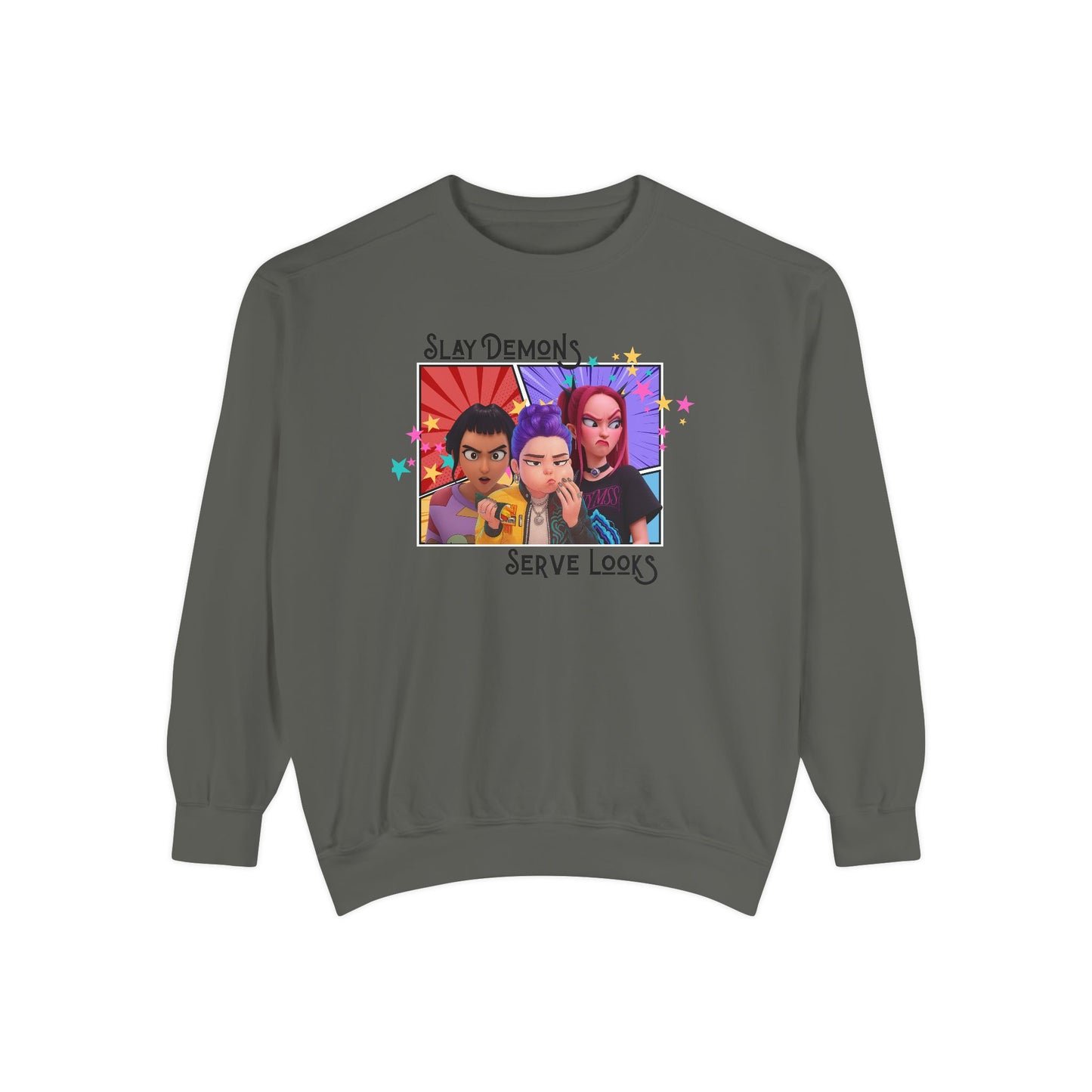 Slay Demons Sweatshirt, Funny Unisex Sweatshirt, Cute Gift for Friends, Trendy Fall Apparel, Casual Fashion Sweatshirt