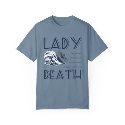 Licensed Lady Death comfort colors shirt/ Nesta Archeron/ Nothing can break me/ acotar shirt/ when you erupt girl/ house of wind/ velaris/ SJM