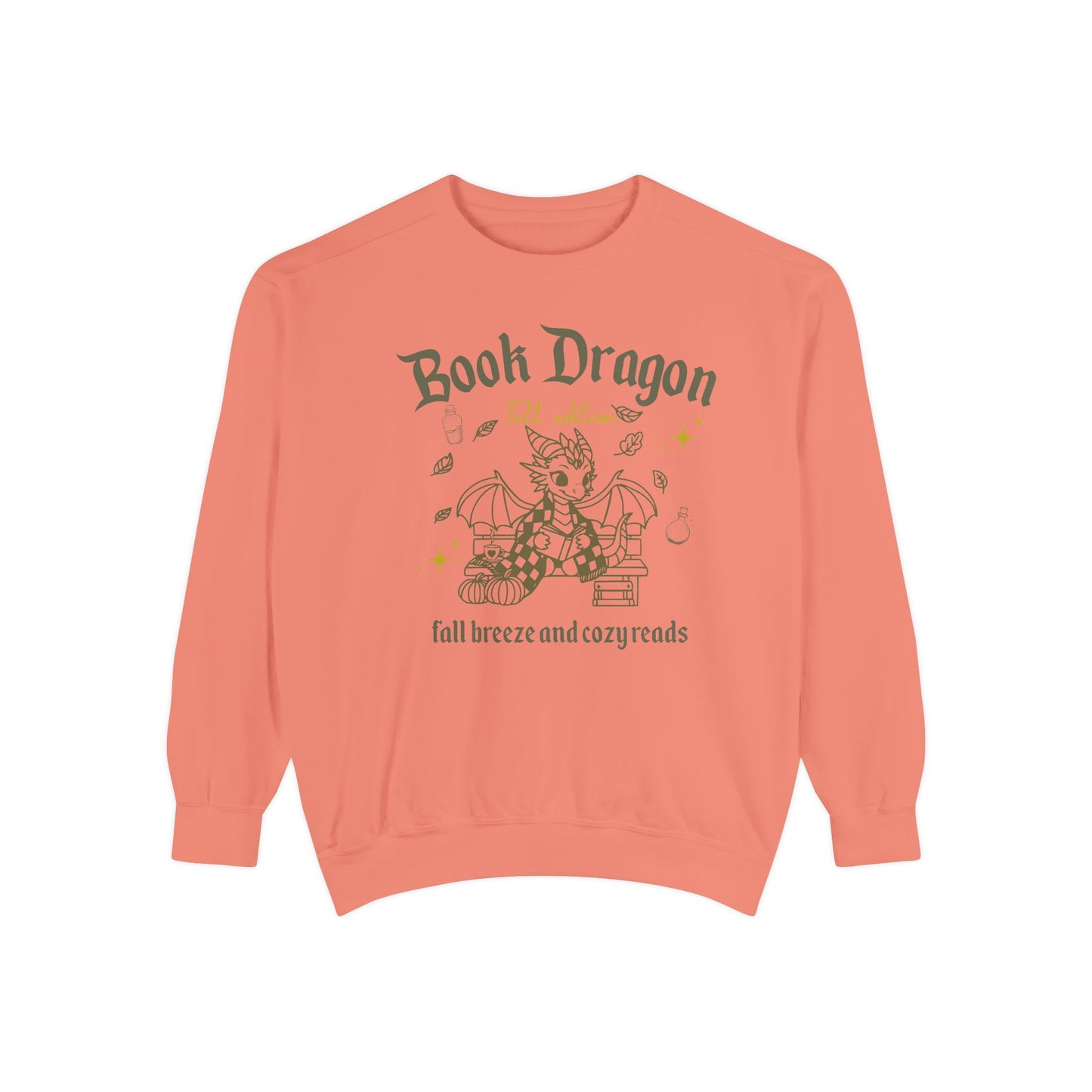 Book Dragon Sweatshirt, Book Lover Fall Bookish Apparel, Literary Gift, Cozy Reading Jumper, Librarian Present
