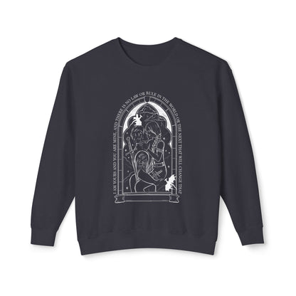 Violet comfort colors sweatshirt/ dragon book inspired/ books and dragons/ lightning wielder/ i will not die today, i will save him