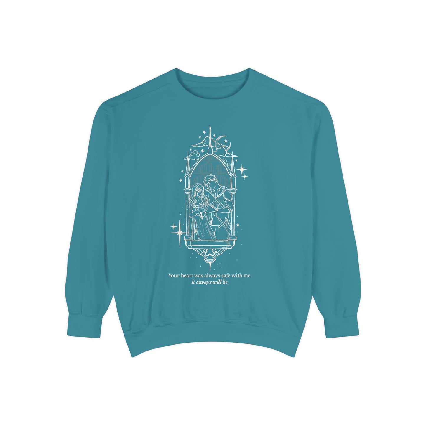 Officially Licensed Poppy and Casteel Comfort Colors Sweatshirt/ From blood and ash/ we will rise/ JLA/ poppy balafour/ Prince Casteel