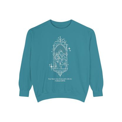 Officially Licensed Poppy and Casteel Comfort Colors Sweatshirt/ From blood and ash/ we will rise/ JLA/ poppy balafour/ Prince Casteel