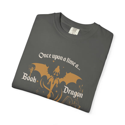 Book Dragon Comfort colors tee, Dragon lover, Gift for Book Lovers, Cozy Reading Shirt, Ideal for Birthdays, book club shirt