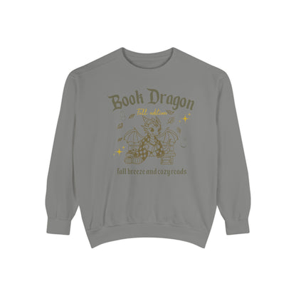 Book Dragon Sweatshirt, Book Lover Fall Bookish Apparel, Literary Gift, Cozy Reading Jumper, Librarian Present